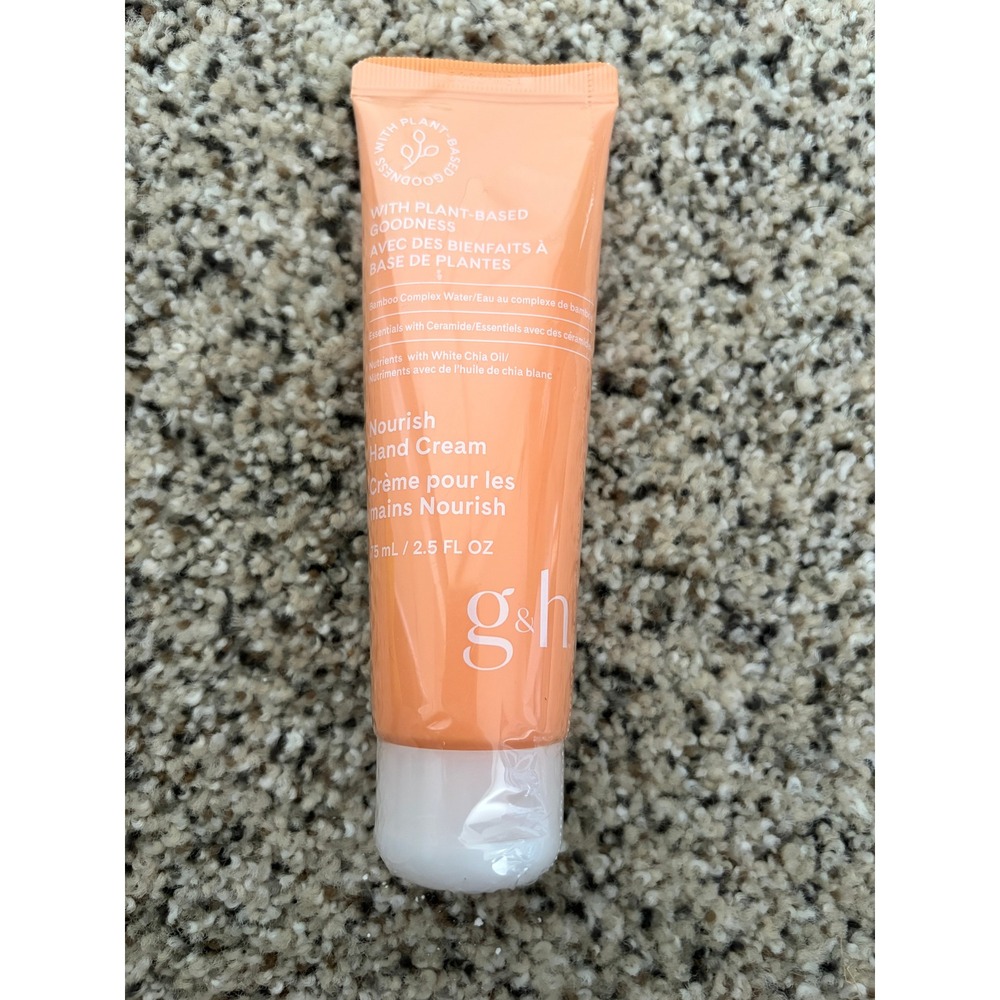 g & h nourish hand cream with plant based ingredients 2.5 fl oz new sealed